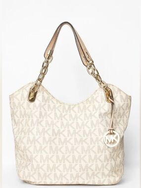 Michael Kors Vanilla Lilly Monogram MK Logo